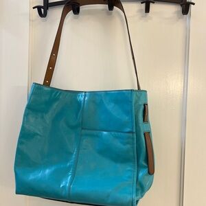 Hobo Park Tote
Polished Leather Aqua